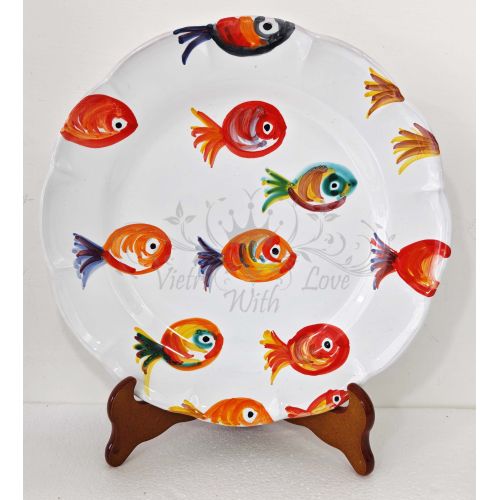 Plate. Marine Line. Stickers. Vietri Ceramic - deep,...