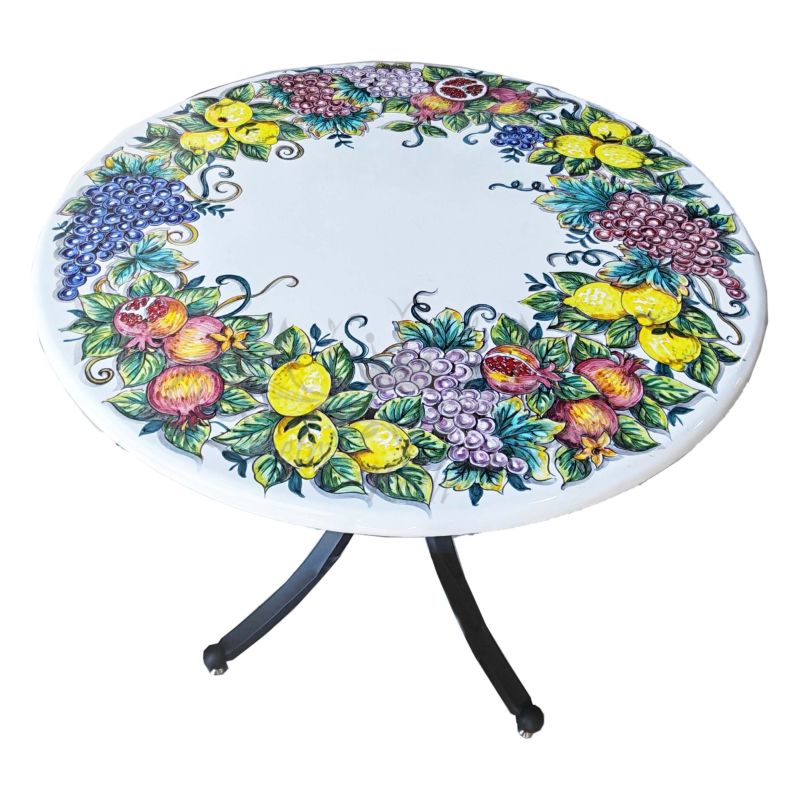 Table. Round 80Cm. Ceramic-coated lava stone...