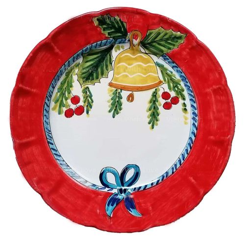Teller. Weihnachtslinie. Vietri-Keramik. Handbemalt....