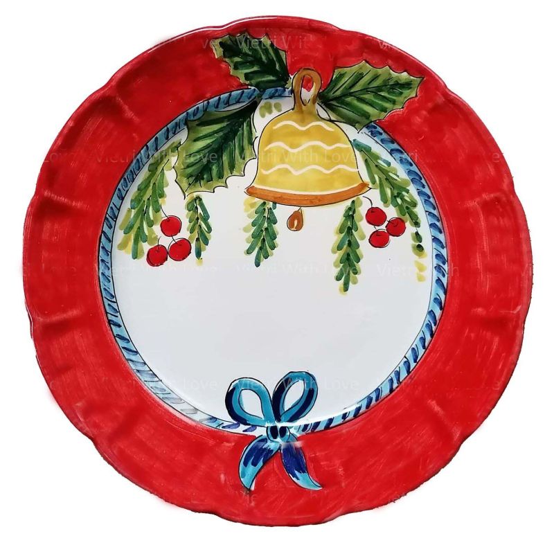 Teller. Weihnachtslinie. Vietri-Keramik....