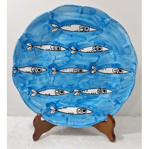 Plate. Sardines Line. Vietri Ceramic – available as dinner, soup, dessert/fruit or charger plate.