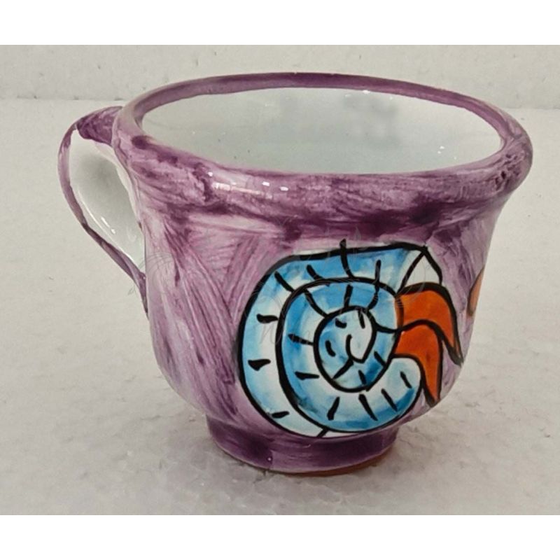 Tray with 12 cups. Sea line. Vietri ceramic....