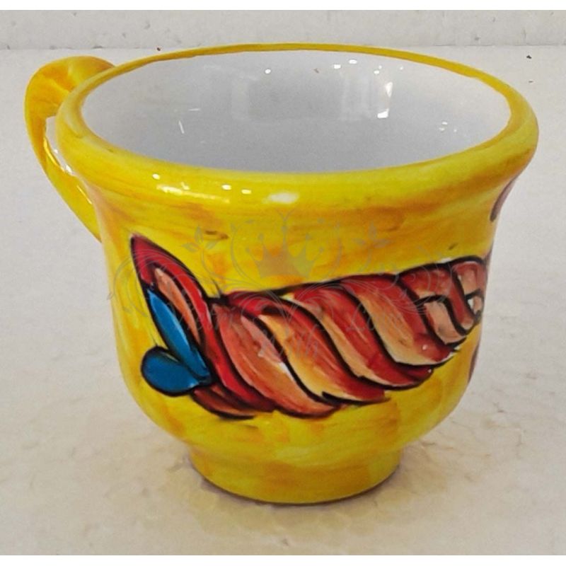 Tray with 12 cups. Sea line. Vietri ceramic....