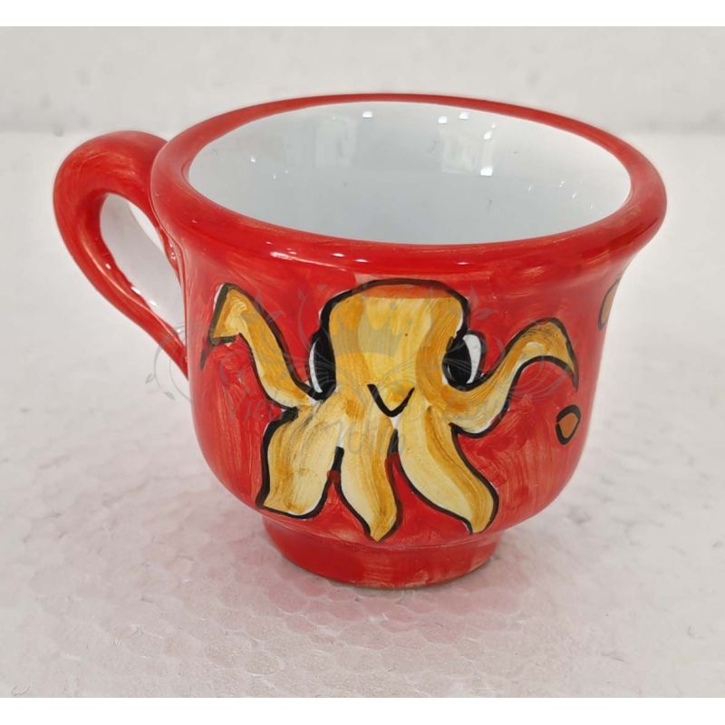 Tray with 12 cups. Sea line. Vietri ceramic....