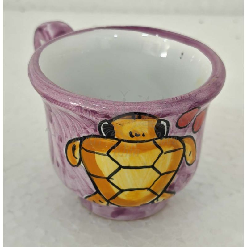 Tray with 12 cups. Sea line. Vietri ceramic....