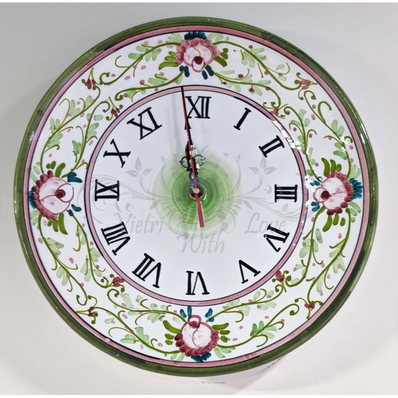 Horloge murale. Ligne Fleurs. Céramique de...