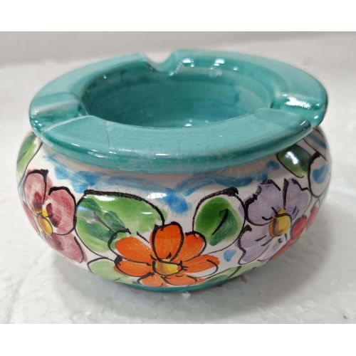 Windproof Ashtray and Favour in Vietri Ceramics. Hand-Painted