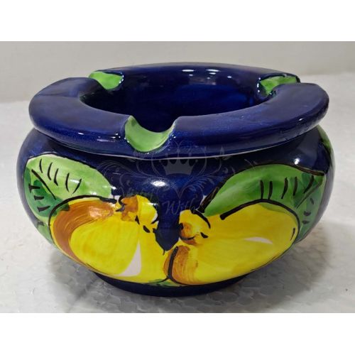 Ceneriera Antivento e Bomboniera in Ceramica di Vietri. Dipinta a Mano