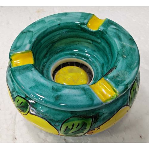 Ceneriera Antivento e Bomboniera in Ceramica di Vietri. Dipinta a Mano