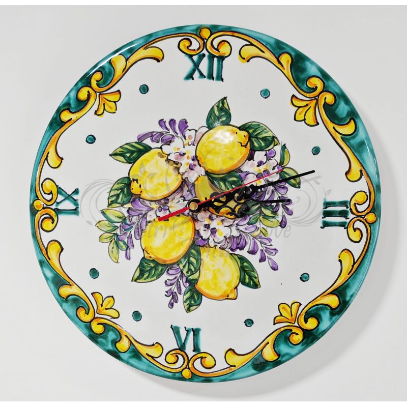 Wanduhr. Barock- & Zitronendesign....