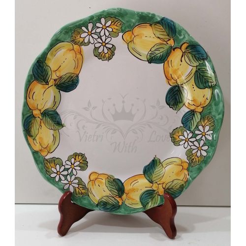 Piatto. Linea Top. Limoni e Zagare. Ceramica di vietri. Disponibile piano, fondo, frutta/dolce o sottopiatto