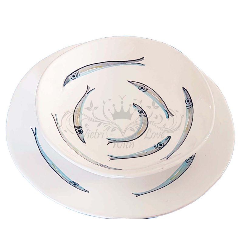 Plate. Sardine Collection. Irregular Shape....