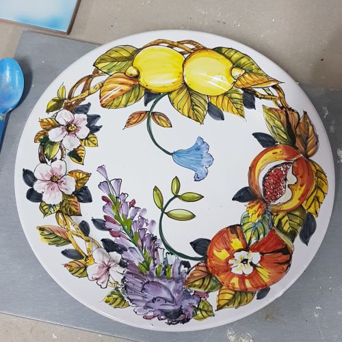 Antipastiera. Dipinto a mano. Ceramica di Vietri