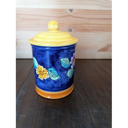 Personalisierbares Gefäß. Blumenlinie. Vietri-Keramik.... 2