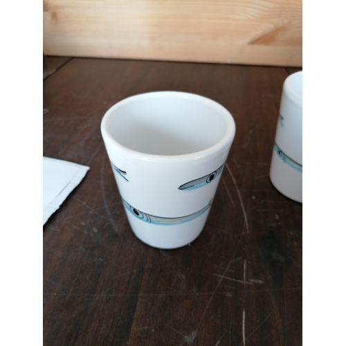 Bicchiere. Linea Sardine. Ceramica vietrese. Dipinta a mano