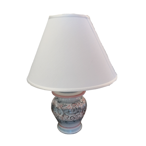 Lamp white Background flower line. handpainted Vietri... 2