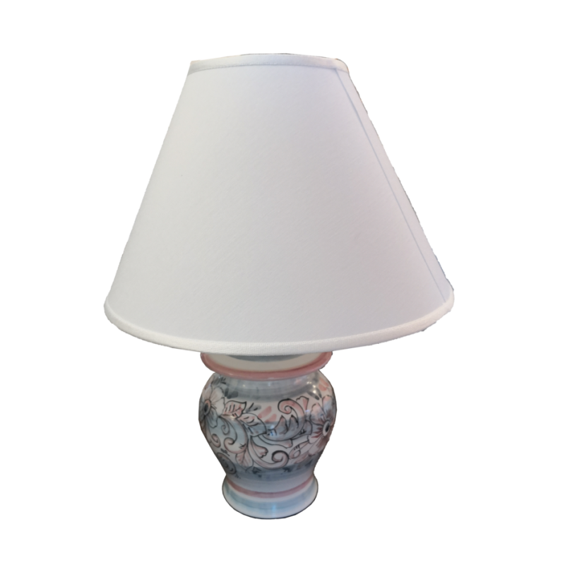 Lamp white Background flower line. handpainted...