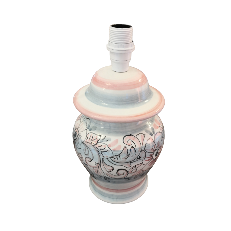 Lamp white Background flower line. handpainted...