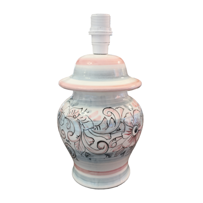 Lamp white Background flower line. handpainted...