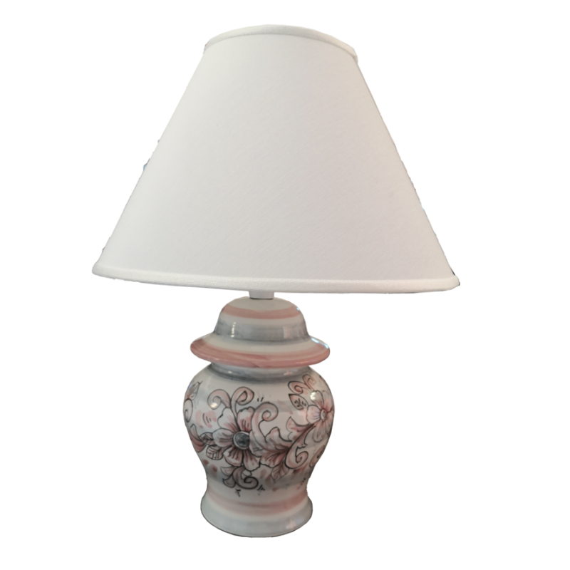 Lamp white Background flower line pink....