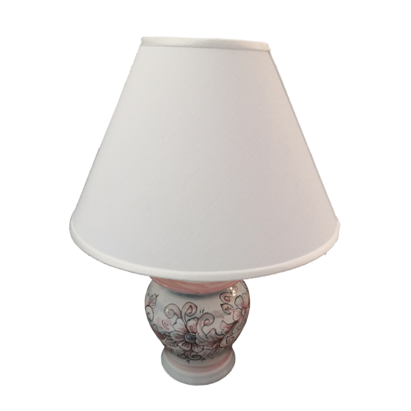 Lamp white Background flower line pink....
