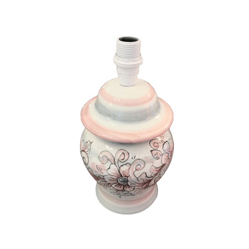 Lamp white Background flower line pink....