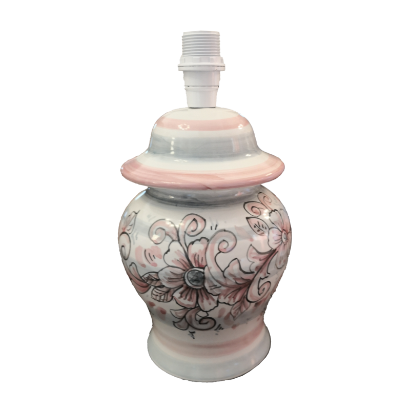 Lamp white Background flower line pink....