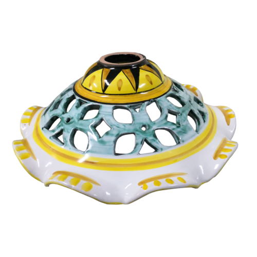 Chandelier daisy wavy. handpainted Vietri ceramic.