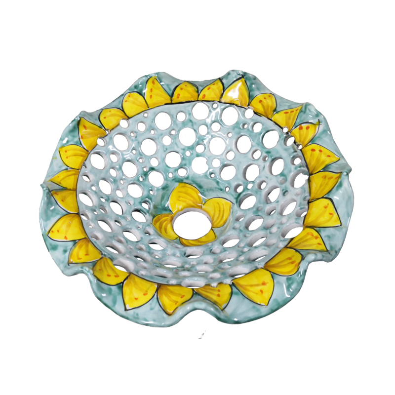 Chandelier daisy wavy. handpainted Vietri ceramic.