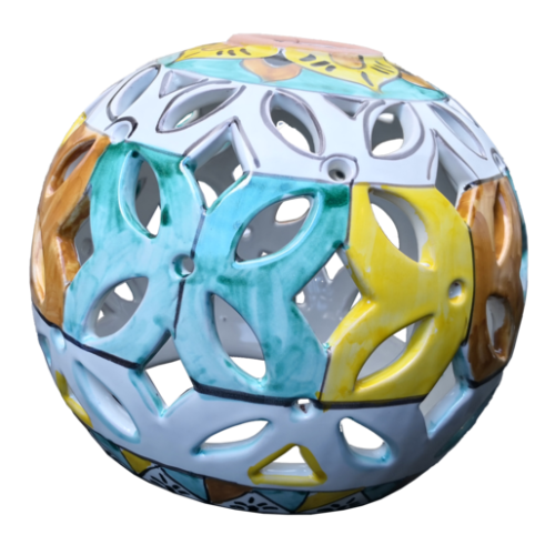 Chandelier spherical. handpainted Vietri ceramic. 2