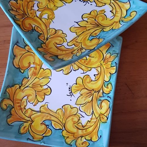 Pocket emptier Baroque and Green Copper Line. handpainted...