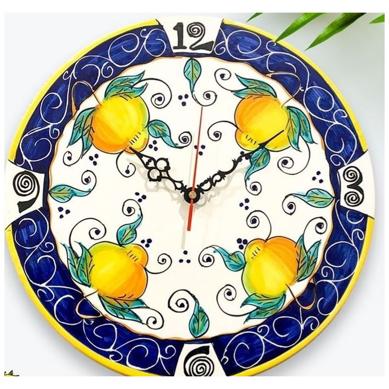 Wall clock. Lemon line. Vietri ceramic....