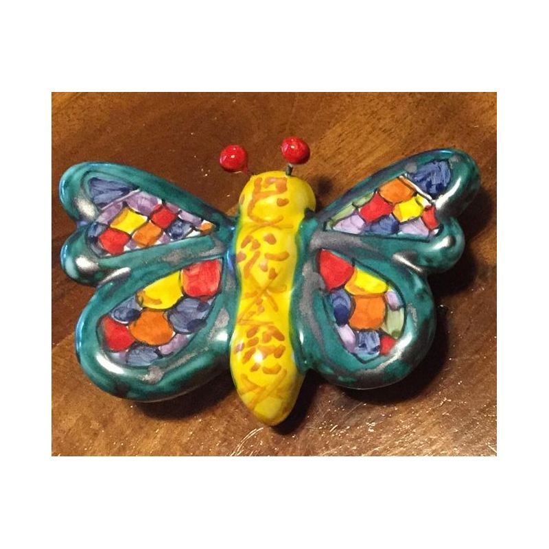 Farfalla colorata in Ceramica di vietri dipinta...