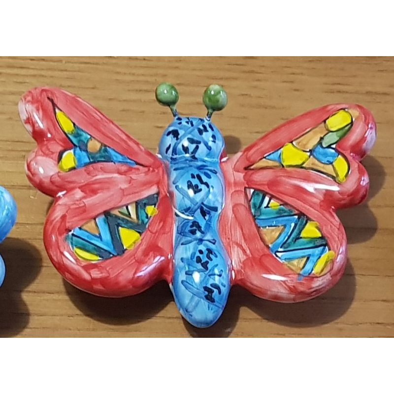 Colorful butterfly handpainted Vietri ceramic