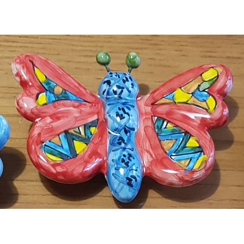 Colorful butterfly handpainted Vietri ceramic