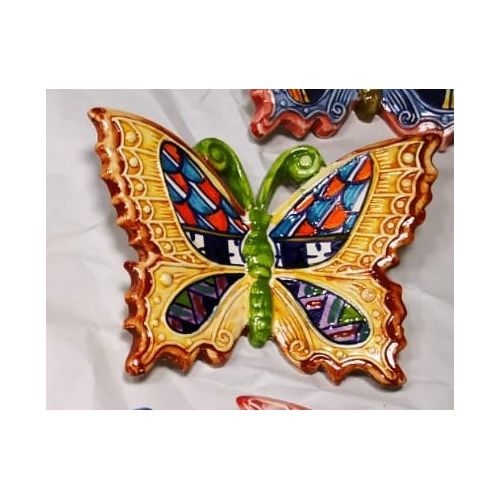 Butterfly yellow handpainted Vietri ceramic
