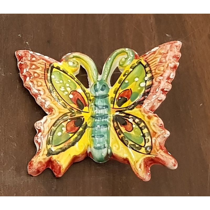 Colorful butterfly yellow handpainted Vietri...