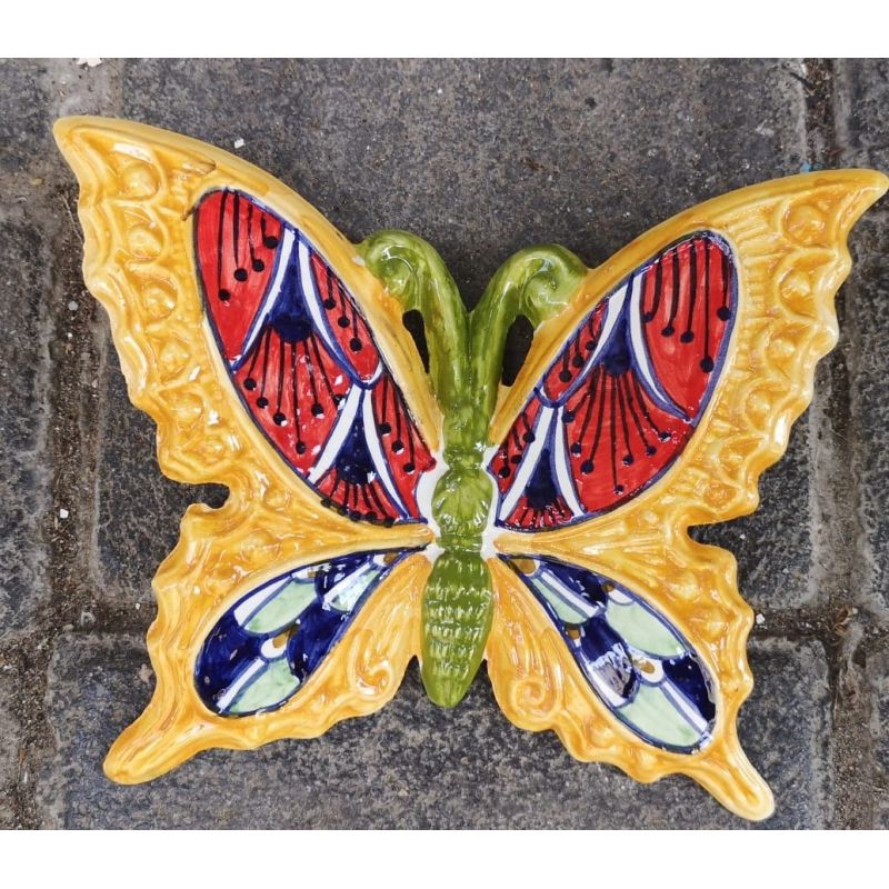 Colorful butterfly orange background...