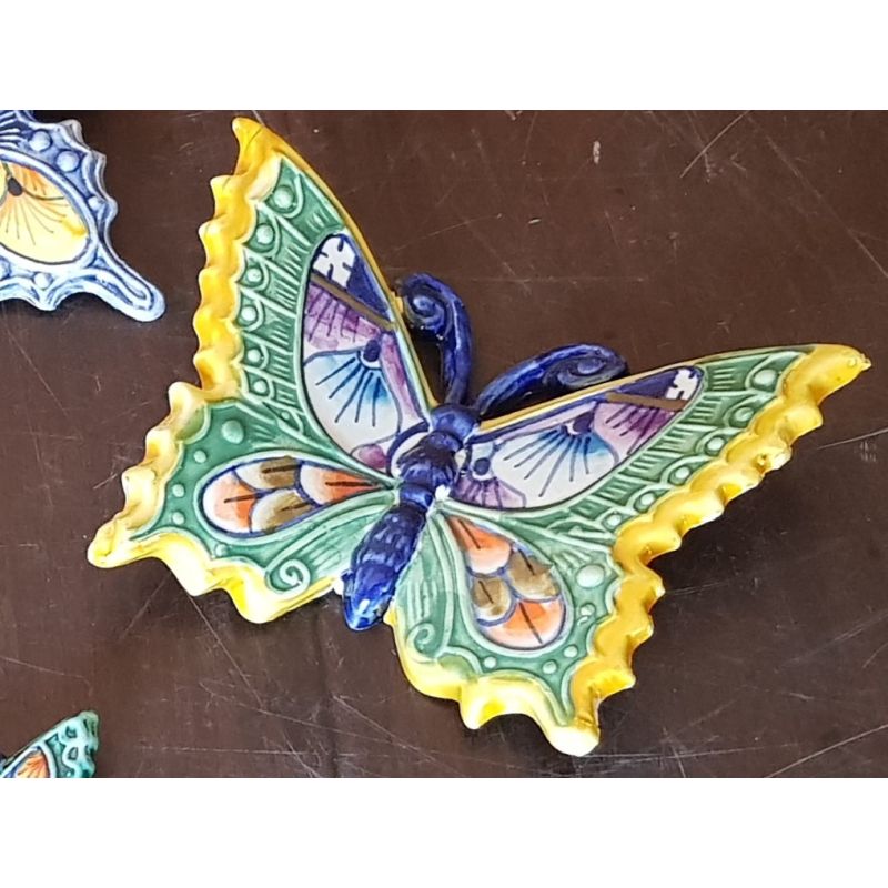 Colorful butterfly Copper green background...
