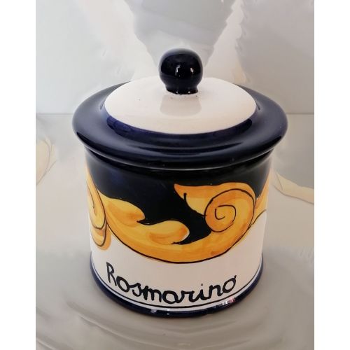 Personalisierbares Gefäß. Barocklinie. Vietri-Keramik. Handbemalt.