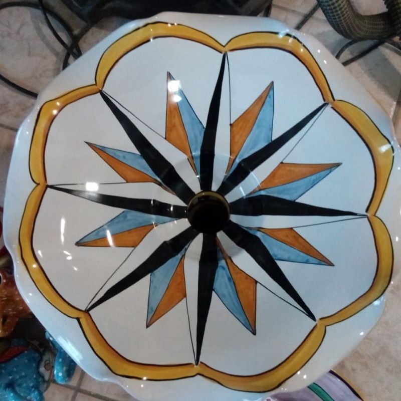 Chandelier wind rose wavy with white...
