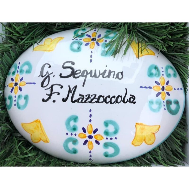 Placa ovalada personalizable. Línea Fiori....