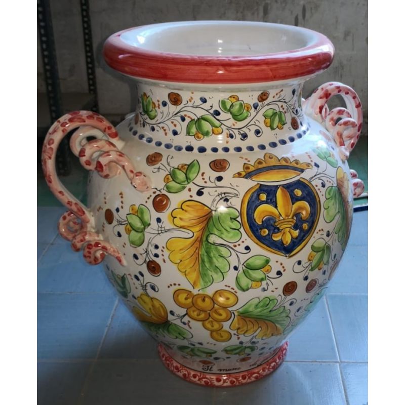 Jar with snake handles white Background....