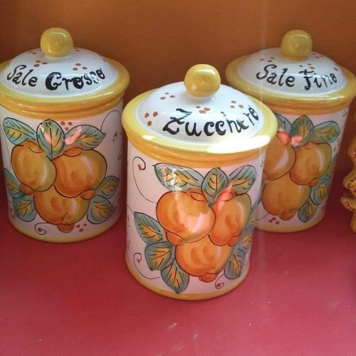 Customizable Jar. Lemon Collection. Vietri Ceramic....