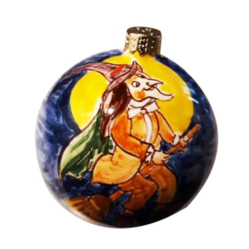 Boule de Noël. Décoration de Noël. Céramique de Vietri. Peinte à la main.