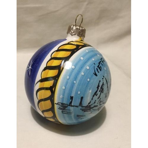 Weihnachtskugel. Vietri sul Mare. Weihnachtsschmuck. Vietri-Keramik. Handbemalt.