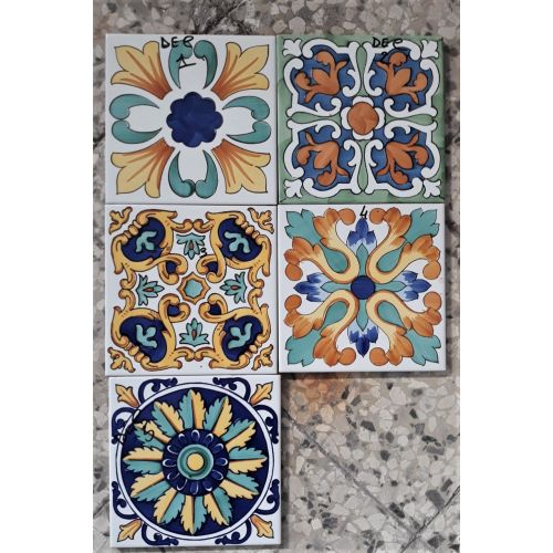 Tiles - Square Tiles handpainted Vietri ceramics