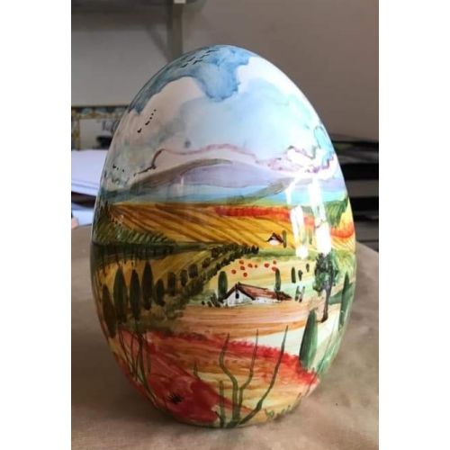 Uova pasquali da collezione. in ceramica di vietrese. Dipinta a mano