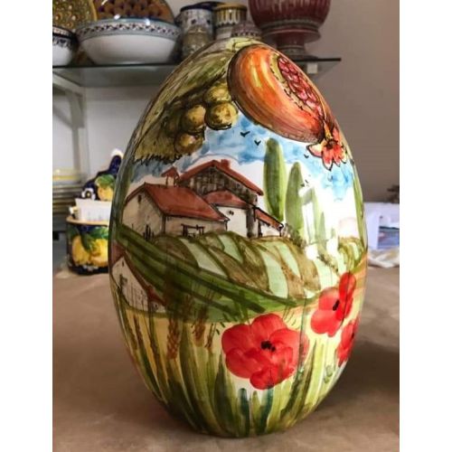 Uova pasquali da collezione. in ceramica di vietrese. Dipinta a mano