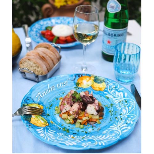 Restaurant Line - handpainted Vietri ceramic. Available...